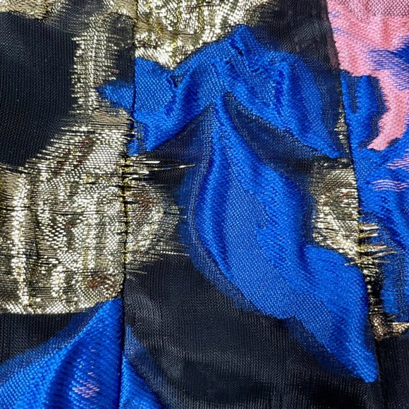 Mark + James Badgley Mischka Metallic Floral Jacquard Fit & Flare Dress - Picture 8 of 15